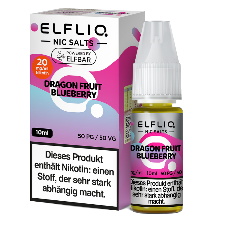 ELFLIQ Nikotinsalz Liquid 10ml - Dragon Fruit Blueberry 20mg