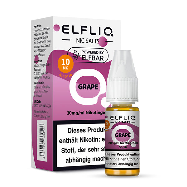 Elfbar ELFLIQ Nikotinsalz Liquid 10 ml Grape 10 mg