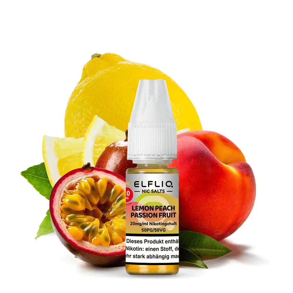 ELFLIQ Nikotinsalz Liquid 10ml - Lemon Peach Passion