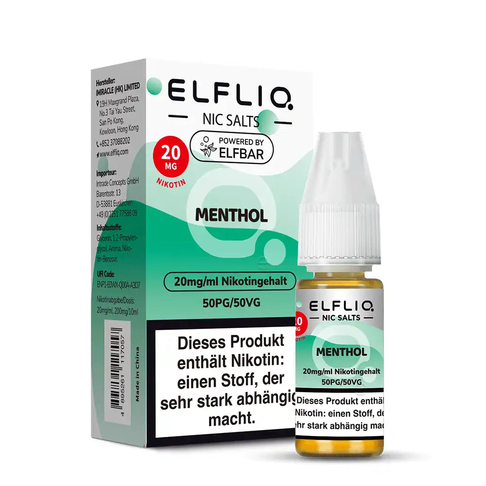 ELFLIQ Nikotinsalz Liquid 10ml - Menthol