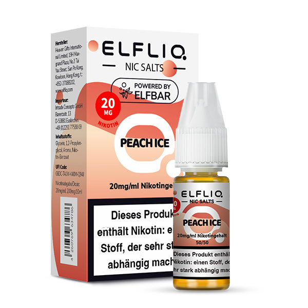 Elfbar ELFLIQ Nikotinsalz Liquid 10 ml Peach Ice 20 mg