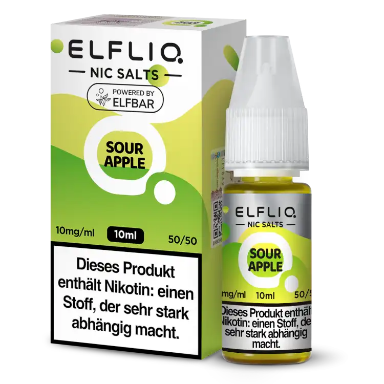 ELFLIQ Nikotinsalz Liquid 10ml - Sour Apple 10mg