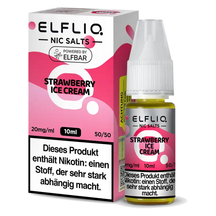 Elfbar ELFLIQ Nikotinsalz Liquid 10 ml Strawberry Ice Cream