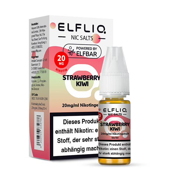 Elfbar ELFLIQ Nikotinsalz Liquid 10 ml Strawberry Kiwi 20 mg