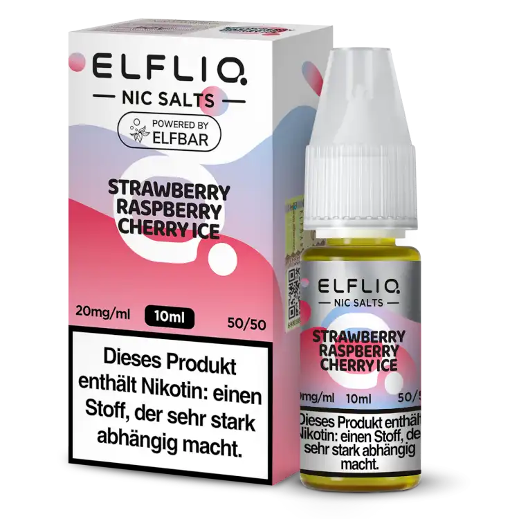 ELFLIQ Nikotinsalz Liquid 10ml - Strawberry Raspberry Cherry Ice 20 mg