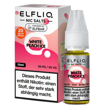 ELFLIQ Nikotinsalz Liquid 10ml - White Peach Ice 20mg