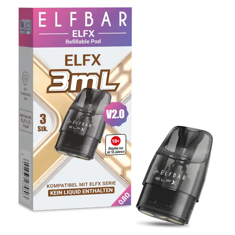 Elfbar-ElfX V2 3ml Pod - 3 Stueck 0.8 Ohm