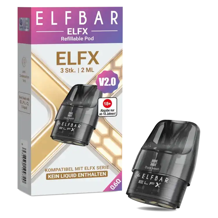 Elfbar - Elf X V2 Pod 0,8 Ohm - 3 Stück