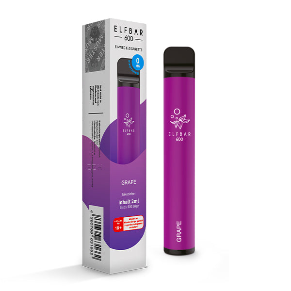 Einweg E-Zigarette Elfbar 600 Grape nikotinfrei