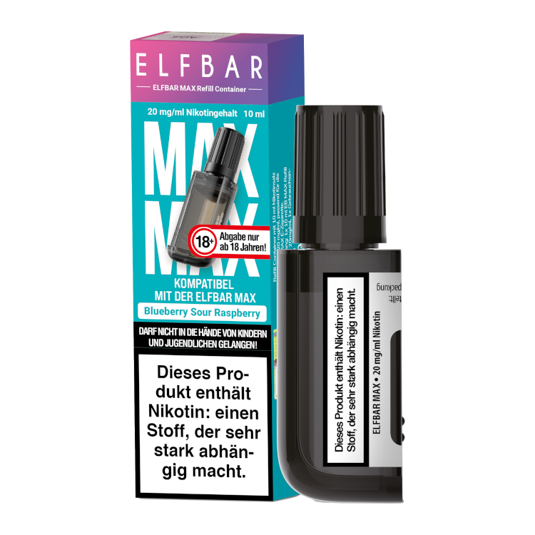 Elfbar Max Refill Container 10ml - Blueberry Sour Raspberry