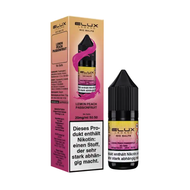 Elux Nikotinsalz Liquid 10ml - Lemon Peach Passion