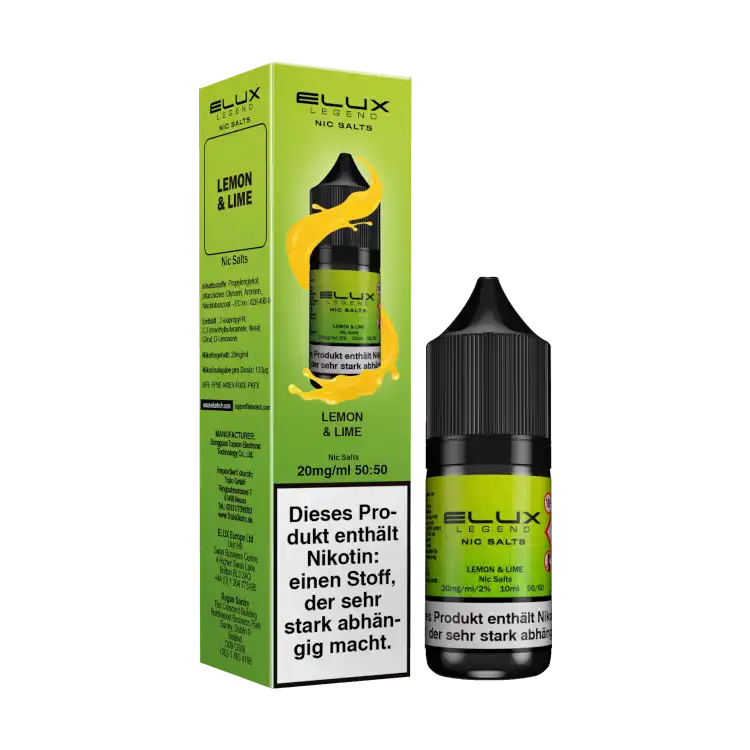 Elux Nikotinsalz Liquid 10ml - 20mg/ml - Lemon & Lime