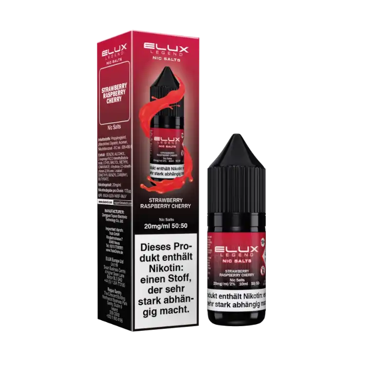 Elux Nikotinsalz Liquid 10ml - Strawberry Raspberry Cherry