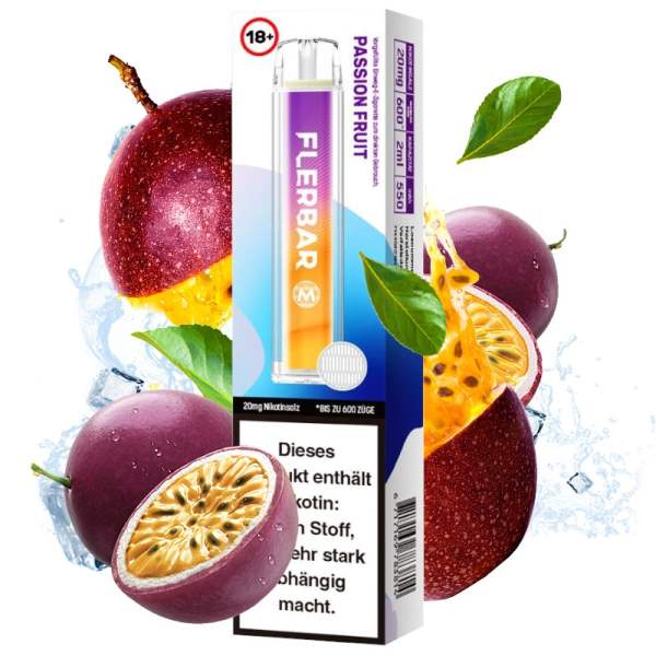 Einweg E-Zigarette Flerbar M600 Passionfruit