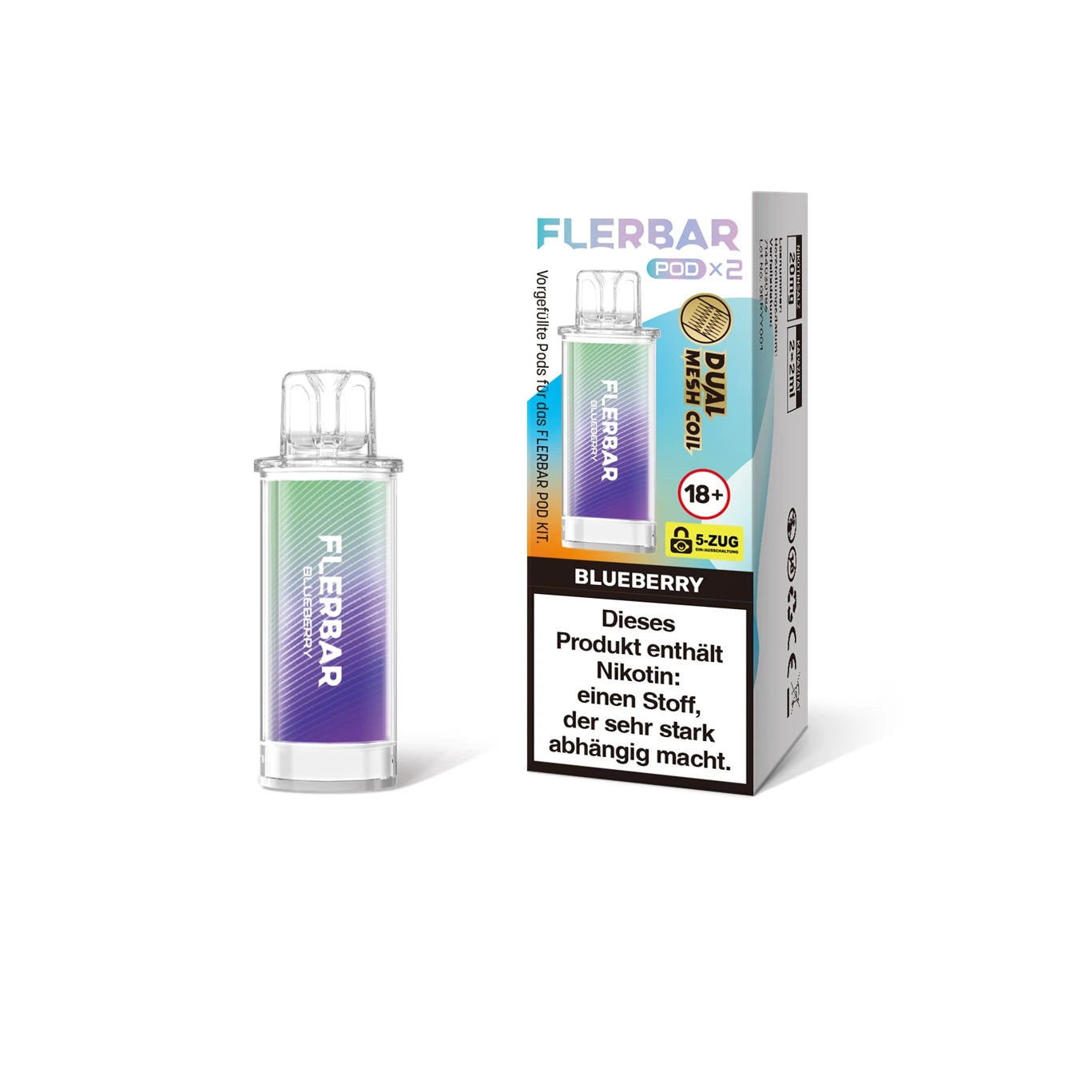 Flerbar prefilled Pod 2 Stück Blueberry