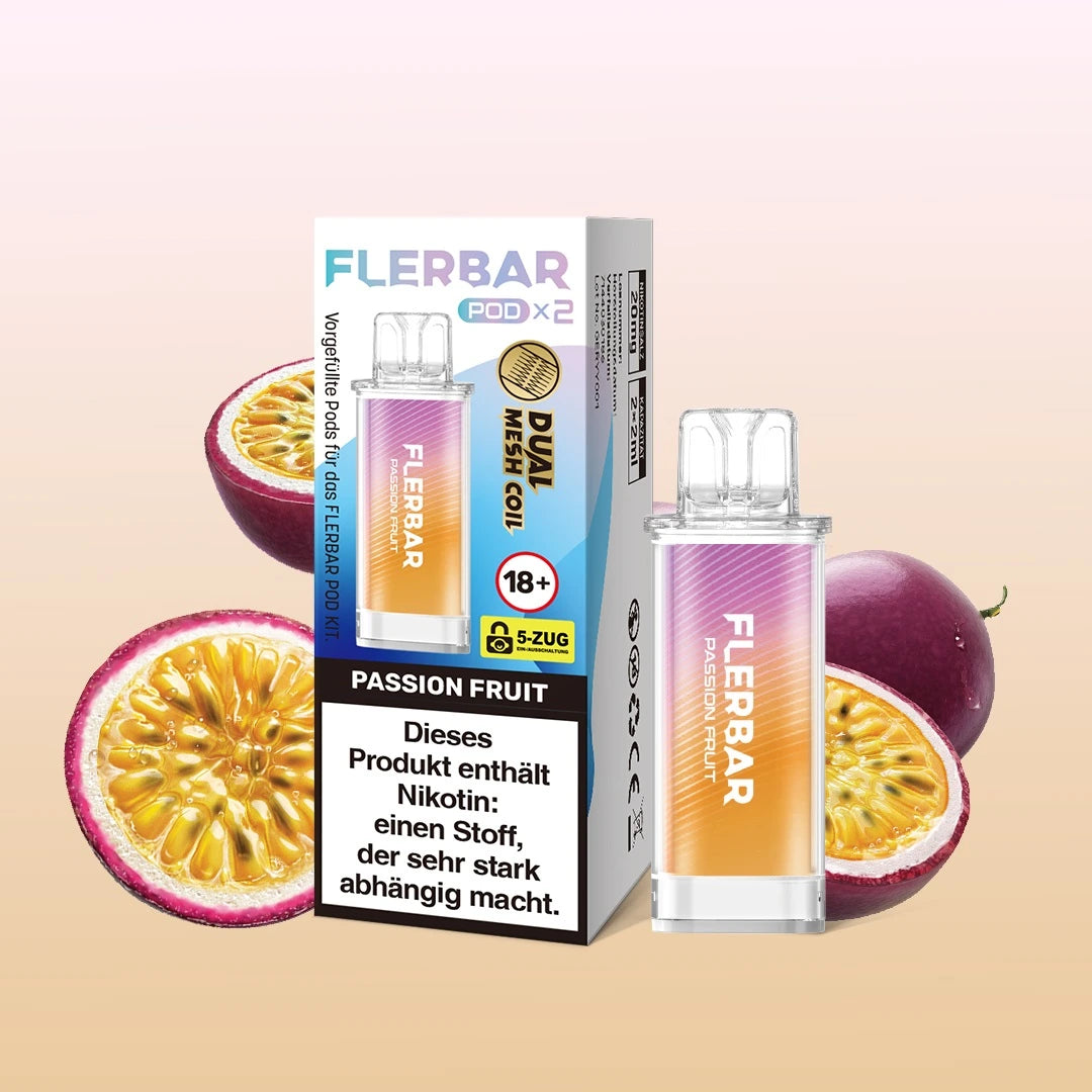 Flerbar prefilled Pod 2 Stück Passion Fruit