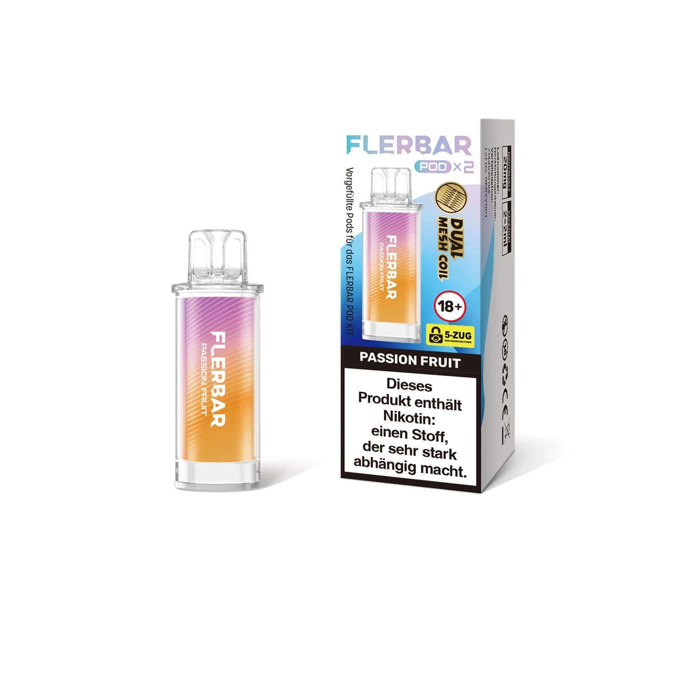 Flerbar prefilled Pod 2 Stück Passion Fruit