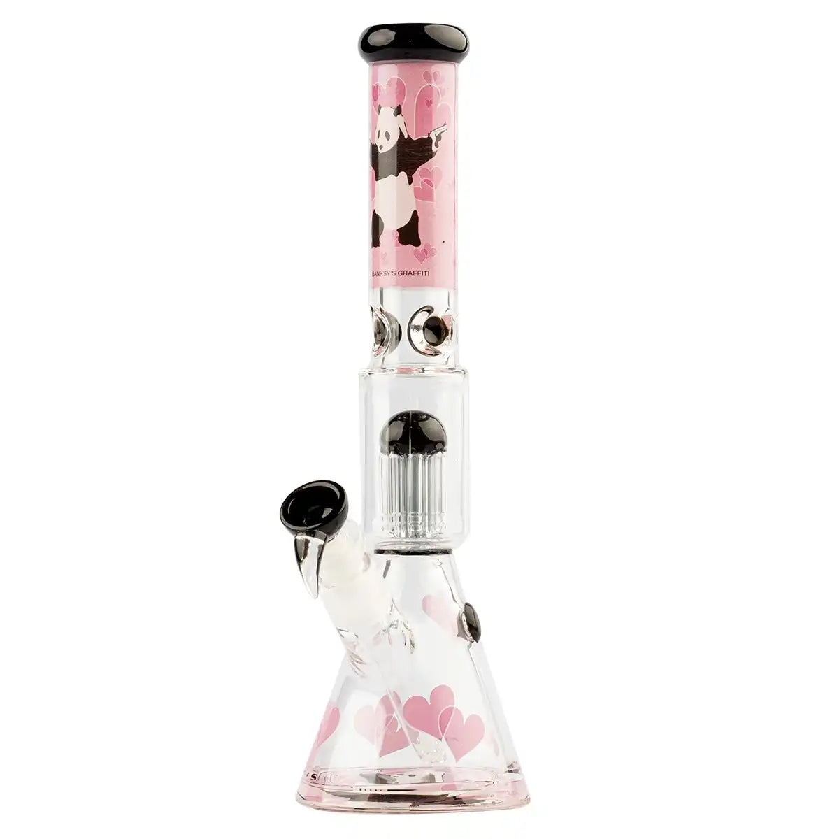 G-Rollz Pink Beaker Bong Panda Gunnin 35cm - Schliff: 14.5mm 