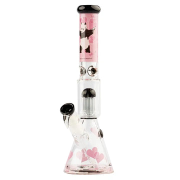 G-Rollz Pink Beaker Bong Panda Gunnin 35cm - Schliff: 14.5mm 