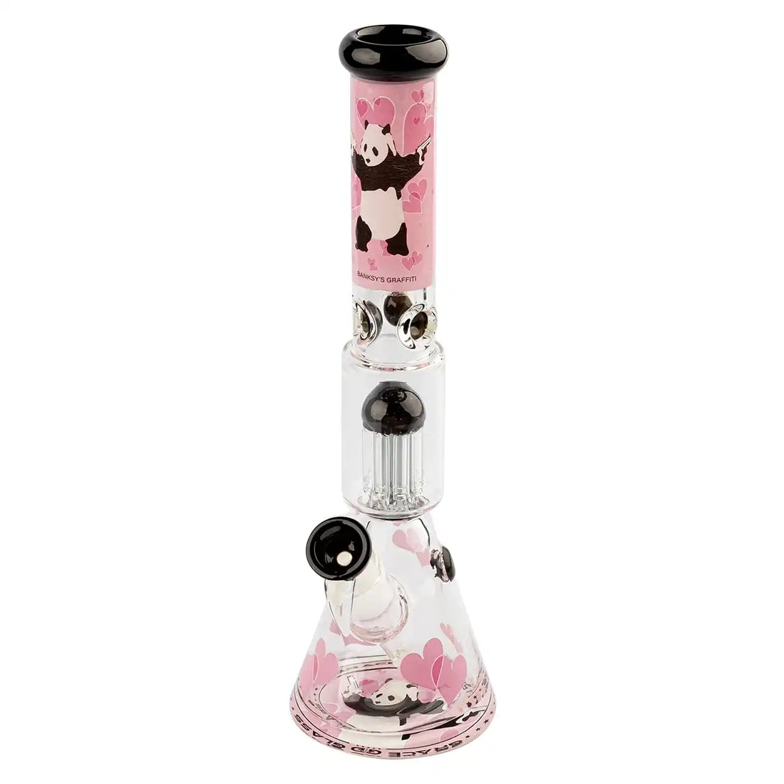 G-Rollz Pink Beaker Bong Panda Gunnin 35cm - Schliff: 14.5mm 