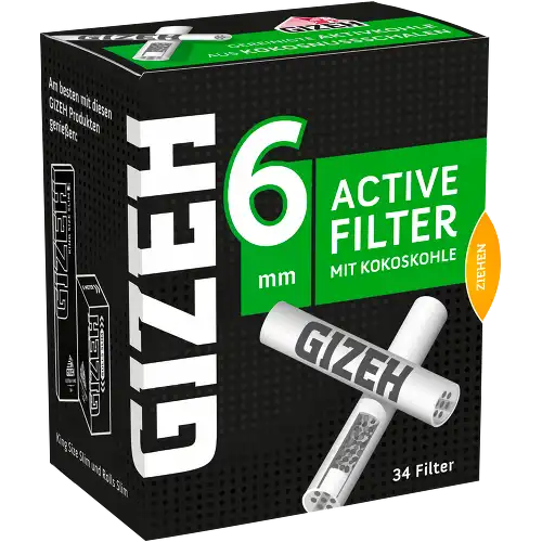 Gizeh Active Filter 6mm - 34 Stück