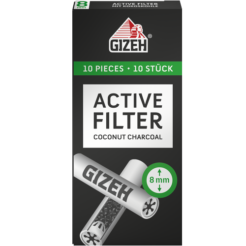Gizeh Active Filter 8 mm 10 Stueck