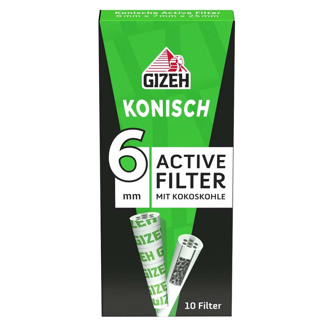 Gizeh Active Filter konisch 10 Stueck