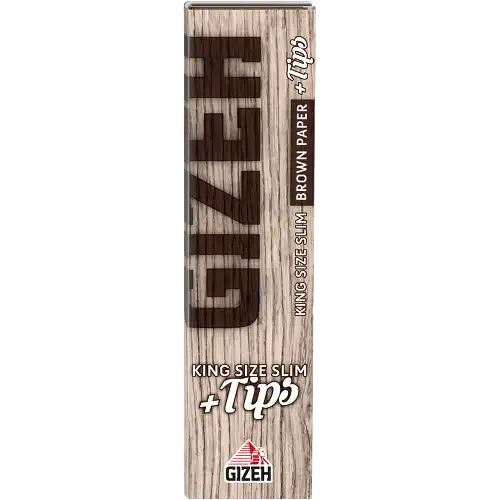 Gizeh King Size Slim Brown Papes plus Tips