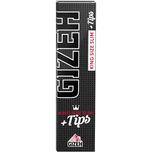 Gizeh King Size Slim Black Papes plus Tips