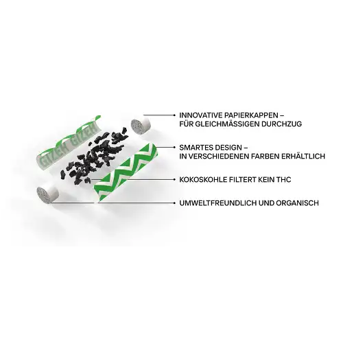 Gizeh ProCell Active Filter Green 6mm - 50 + 10er
