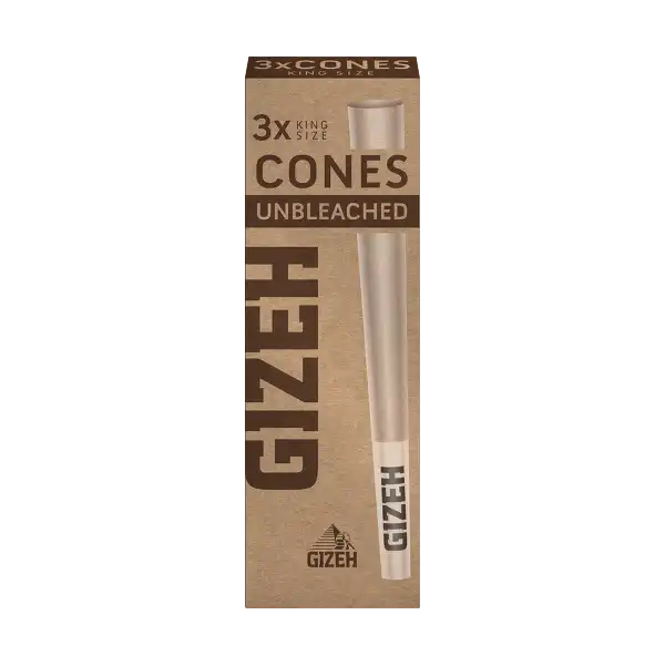 Gizeh pre-rolled unbleached Cones - 3 Stück