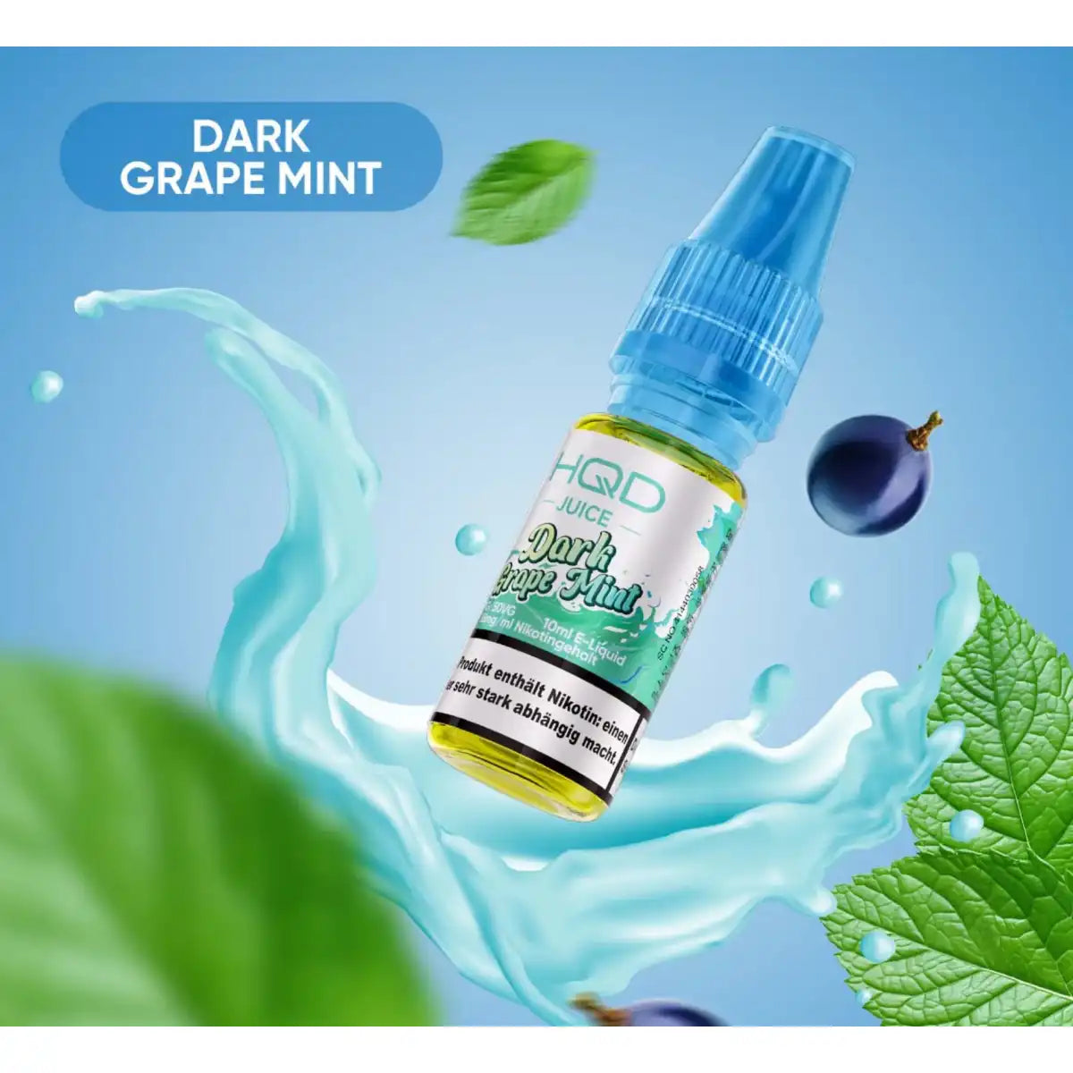 HQD Juice Nikotinsalz Liquid 10ml - Dark Grape Mint