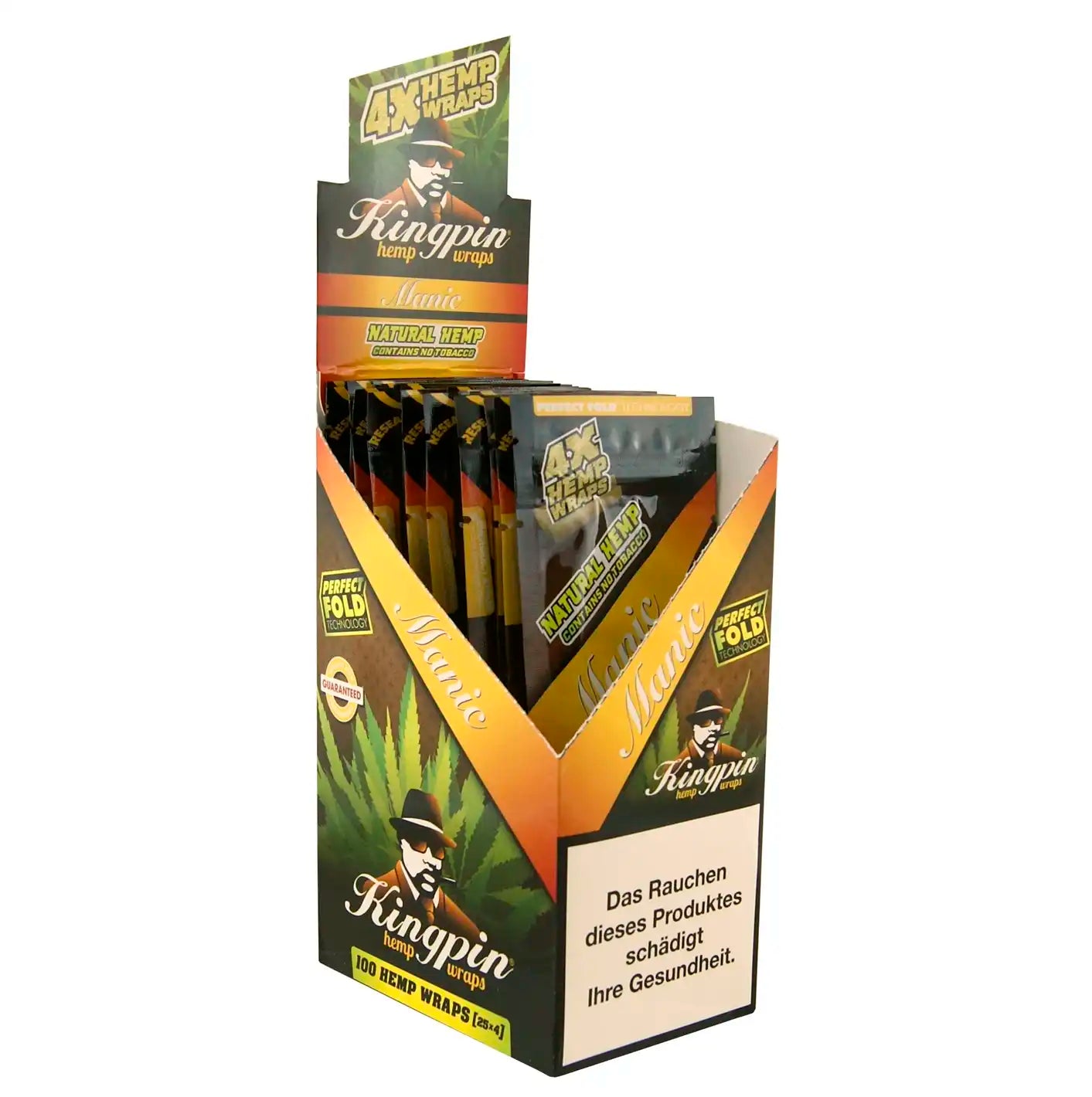 Kingpin Hemp Wrap Blunt Papes Manic Verpackungseinheit