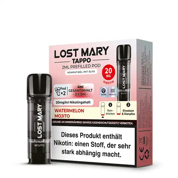 Lost Mary TAPPO prefilled Pod - 2 Stück - Watermelon Mojito