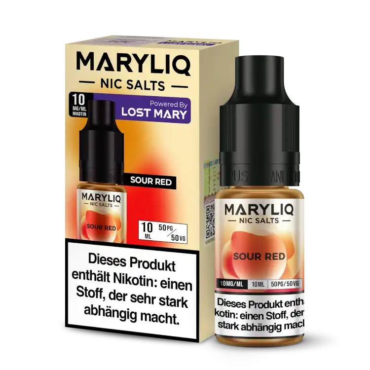 MARYLIQ Nikotinsalz Liquid 10ml - Sour Red 10 mg