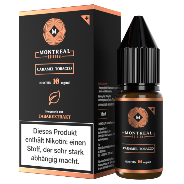 Montreal Original Nikotinsalz Liquid 10ml - Caramel Tobacco 10mg