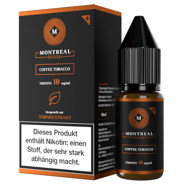 Montreal Original Nikotinsalz Liquid 10ml - Coffee Tobacco 10mg