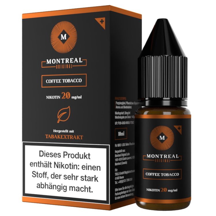 Montreal Original Nikotinsalz Liquid 10ml - Coffee Tobacco 20mg
