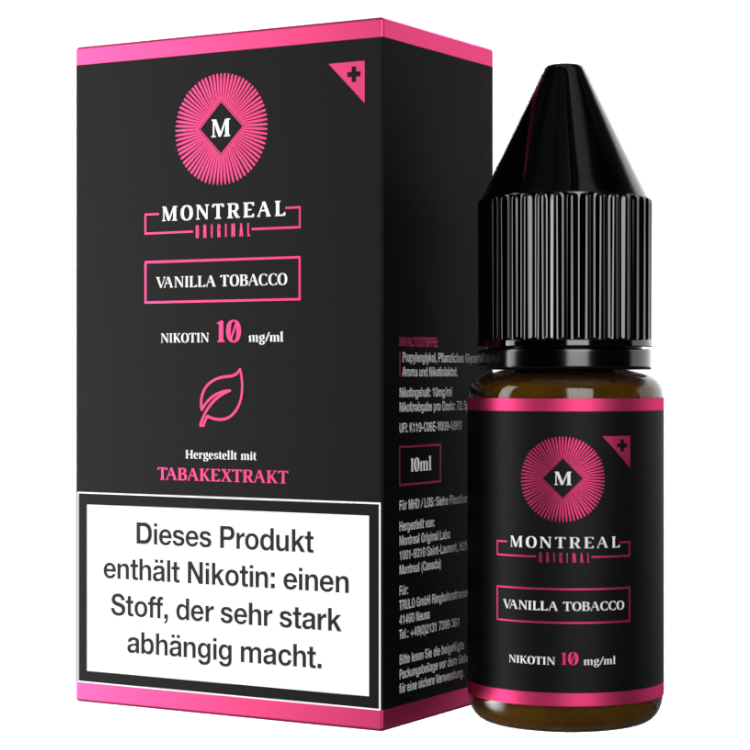 Montreal Original Nikotinsalz Liquid 10ml - Vanilla Tobacco 10mg