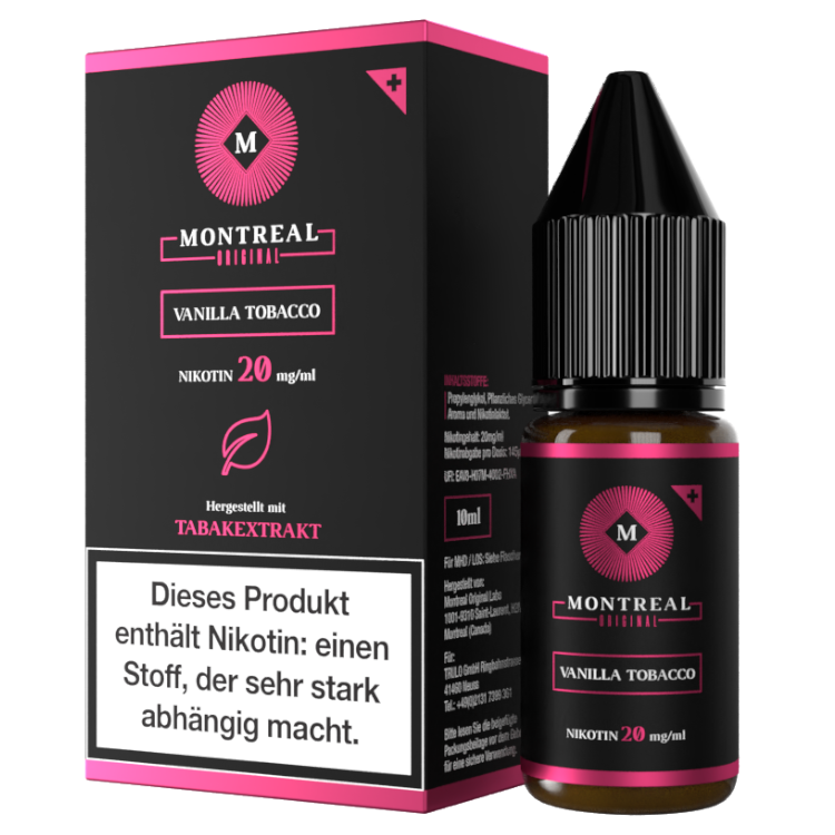 Montreal Original Nikotinsalz Liquid 10ml - Vanilla Tobacco 20mg
