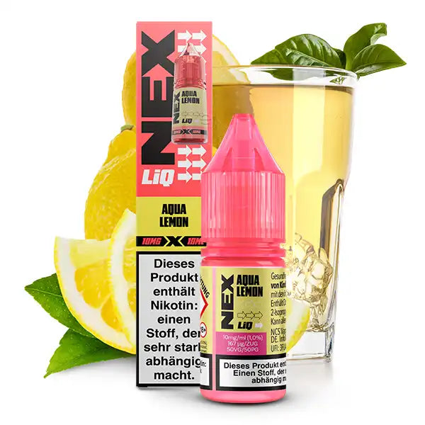 NexLiq Nikotinsalz Liquid 10ml - Auqa Lemon 10mg