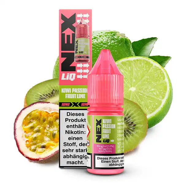 NexLiq Nikotinsalz Liquid 10ml - Kiwi Passionfruit Lime 10mg