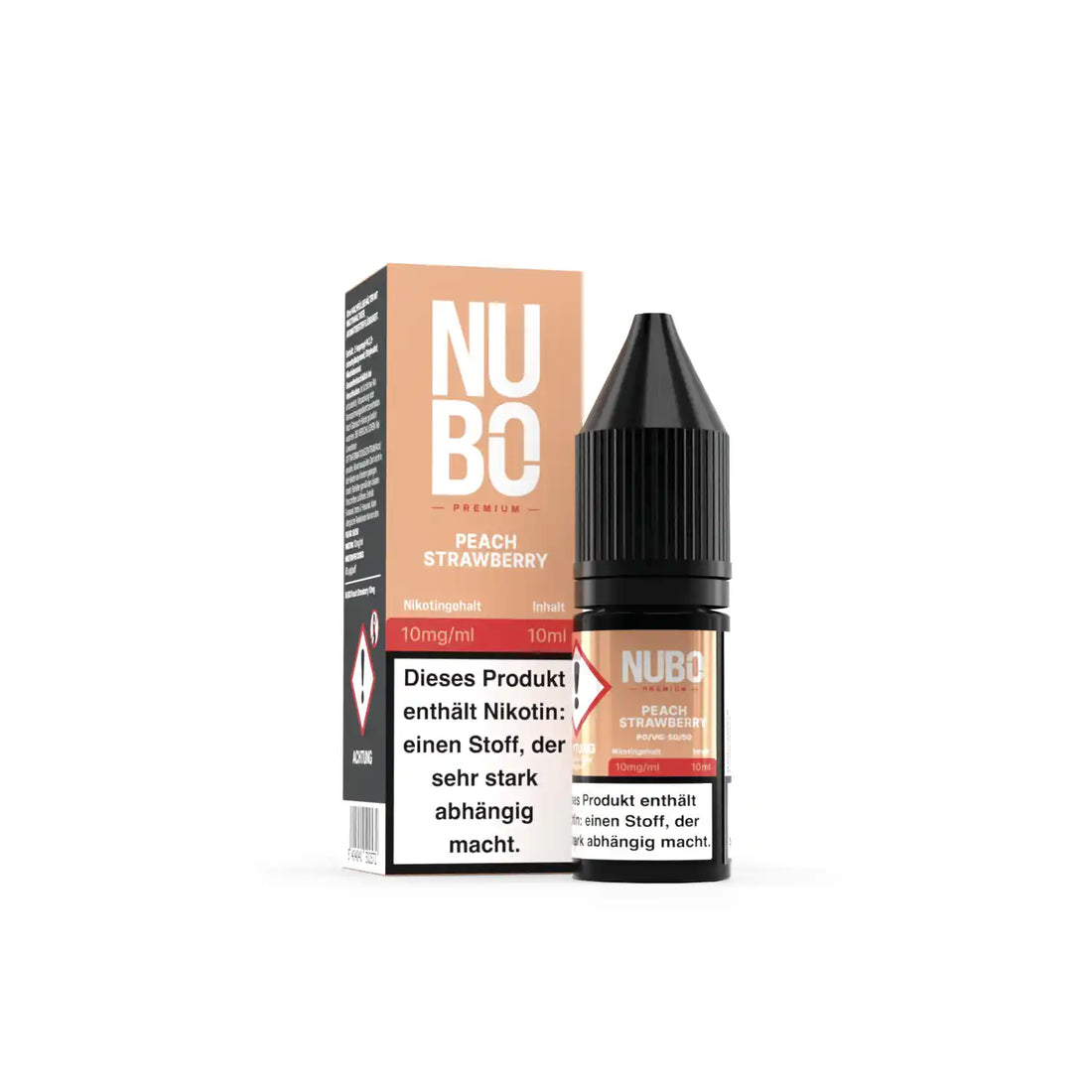 Nubo Nikotinsalz Liquid 10ml - Peach Strawberry 20mg