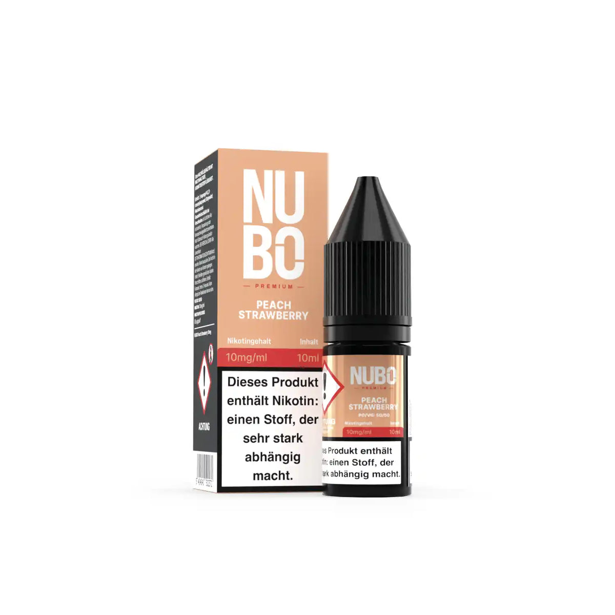 Nubo Nikotinsalz Liquid 10ml - Peach Strawberry 10mg