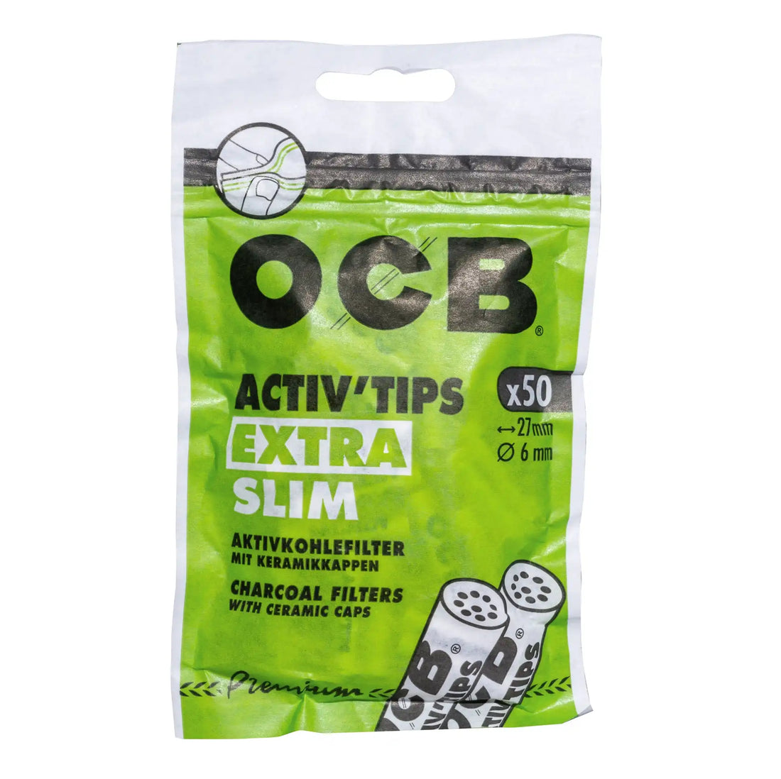OCB Activ' Tips Extra Slim 6mm - 50 Stück