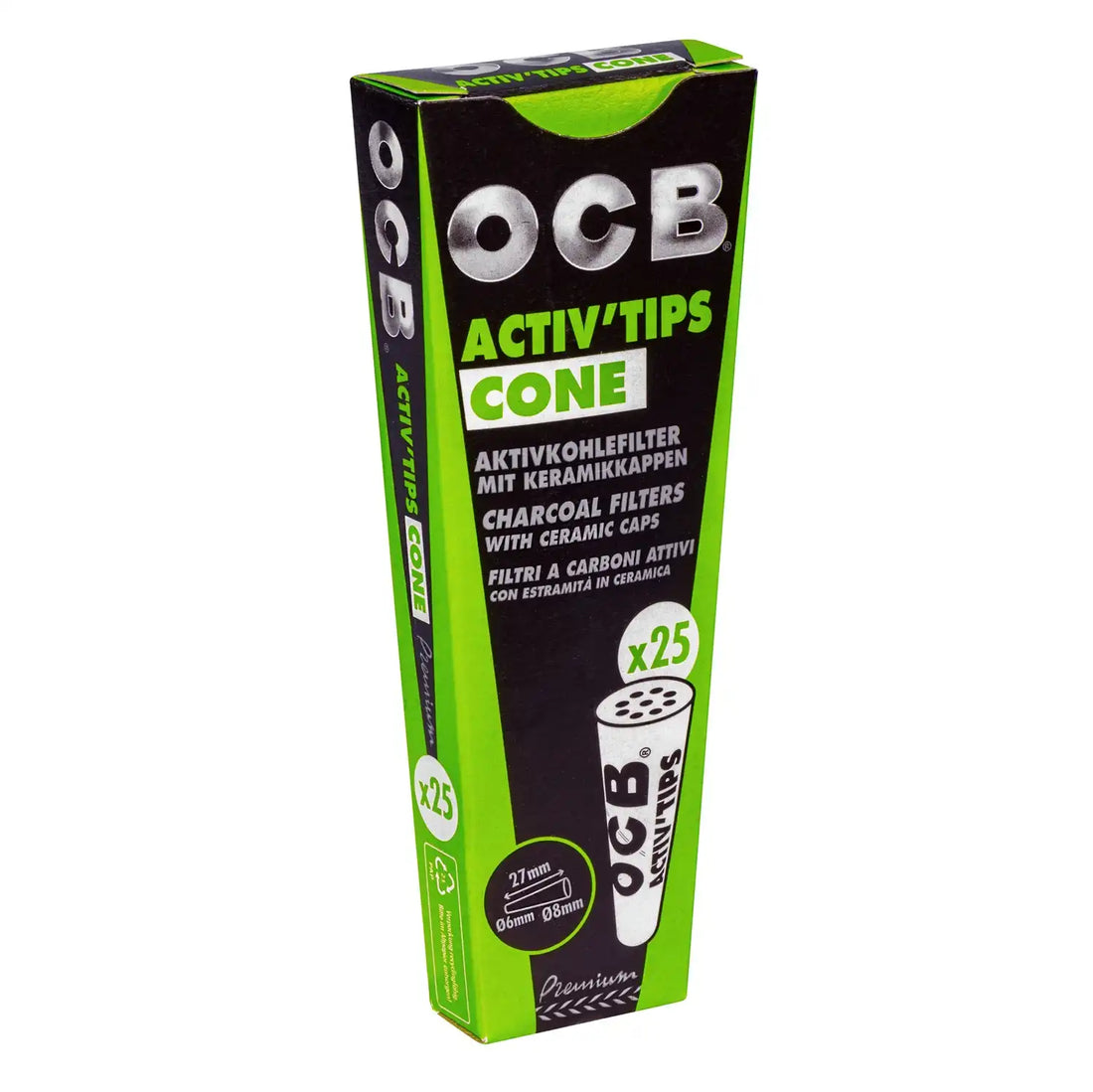 OCB Active Tips Cone 25 Stueck