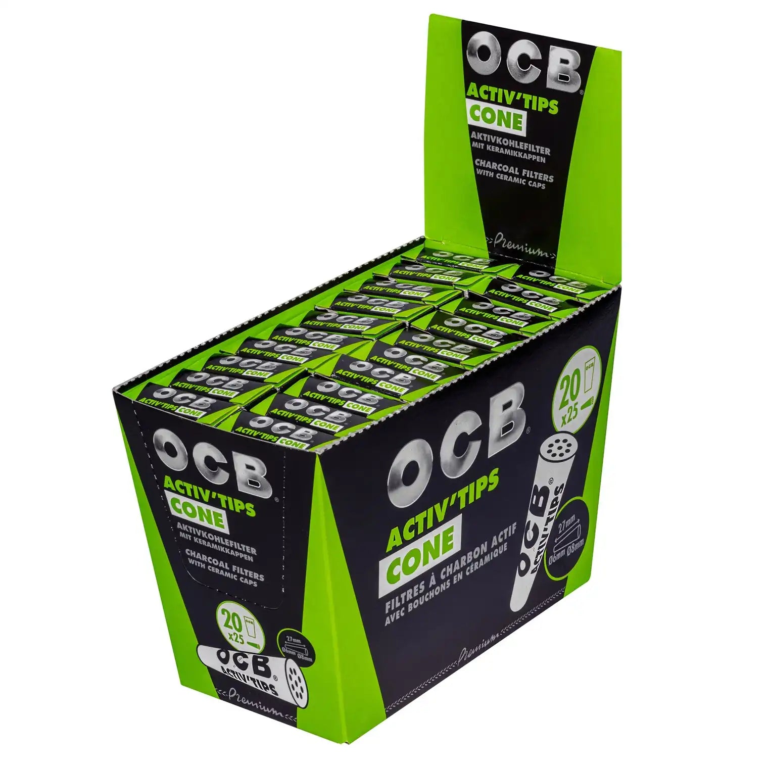 OCB Active Tips Cone 25 Stueck Verpackungseinheit