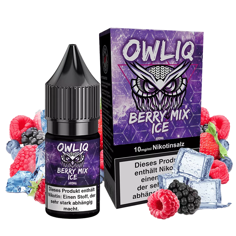 Owliq Nikotinsalz Liquid 10ml - Berry Mix Ice 10mg
