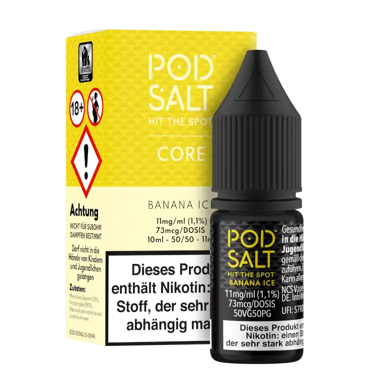 POD SALT Nikotinsalz Liquid 10 ml Banana Ice 11 mg