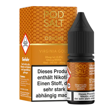 POD SALT Nikotinsalz Liquid 10 ml Virginia Gold 20 mg